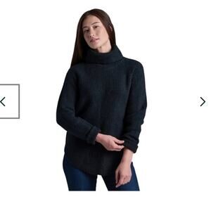Kuhl Woman's Sienna Turtleneck Dark Gray Cozy Pullover Sweater Size Large
